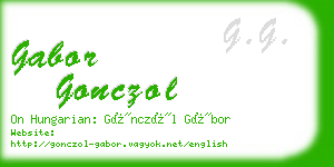 gabor gonczol business card